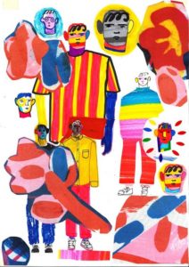 Fashion illustrator, ceramicist and textile designer John Booth came bounding into my world just over a month ago when photographer Will Sanders recommended his work to me. Born and bred in Cumbria, Booth, a lecturer at St Martins, creates drawings that are multi layered collages bursting with colour and texture.